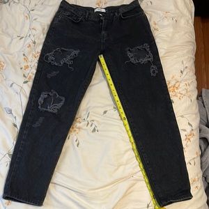Forever 21 Black Ripped Jeans